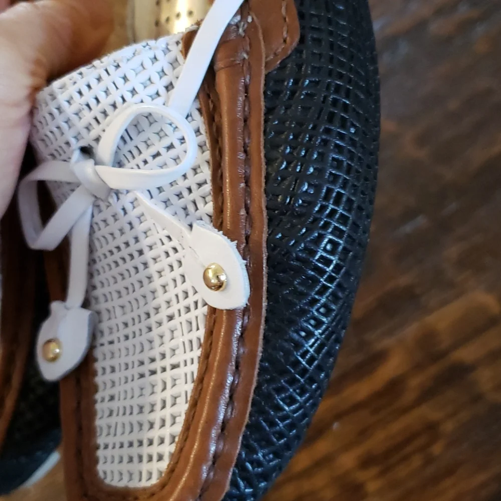 Women's Brown and White Loafers - Picture 5 of 6